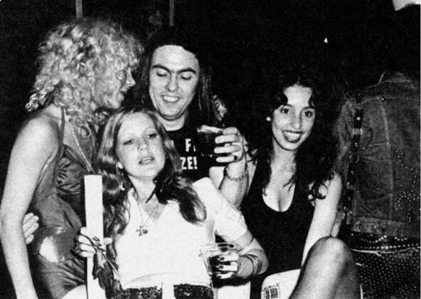 Left to right: Sable Starr; unknown, Dave Hill, Lori Maddox, 1973