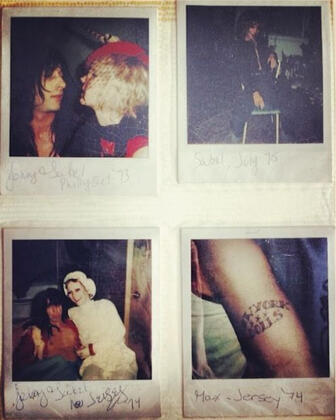 Polaroids featuring Sable Starr and Johnny Thunders, 1973-1976
