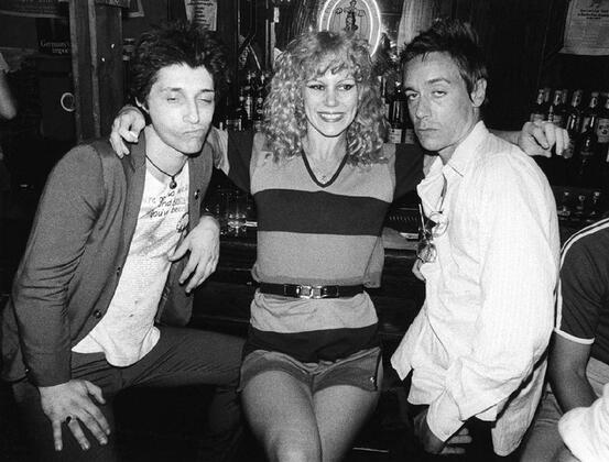 Left to right; Johnny Thunders; Sable Starr; Iggy Pop