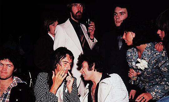 15 year old Lori Maddox with Gary Glitter, Alice Cooper, Mickey Dolenz, and others, 1974