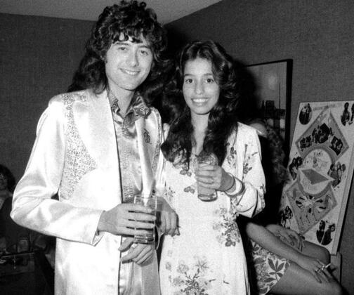 Jimmy Page and 14 year old Lori Maddox, 1973