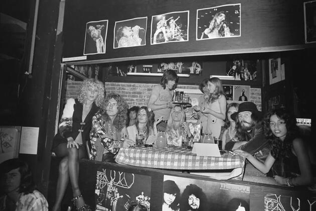 Sable Starr and Lori Maddox with Led Zeppelin, 1972